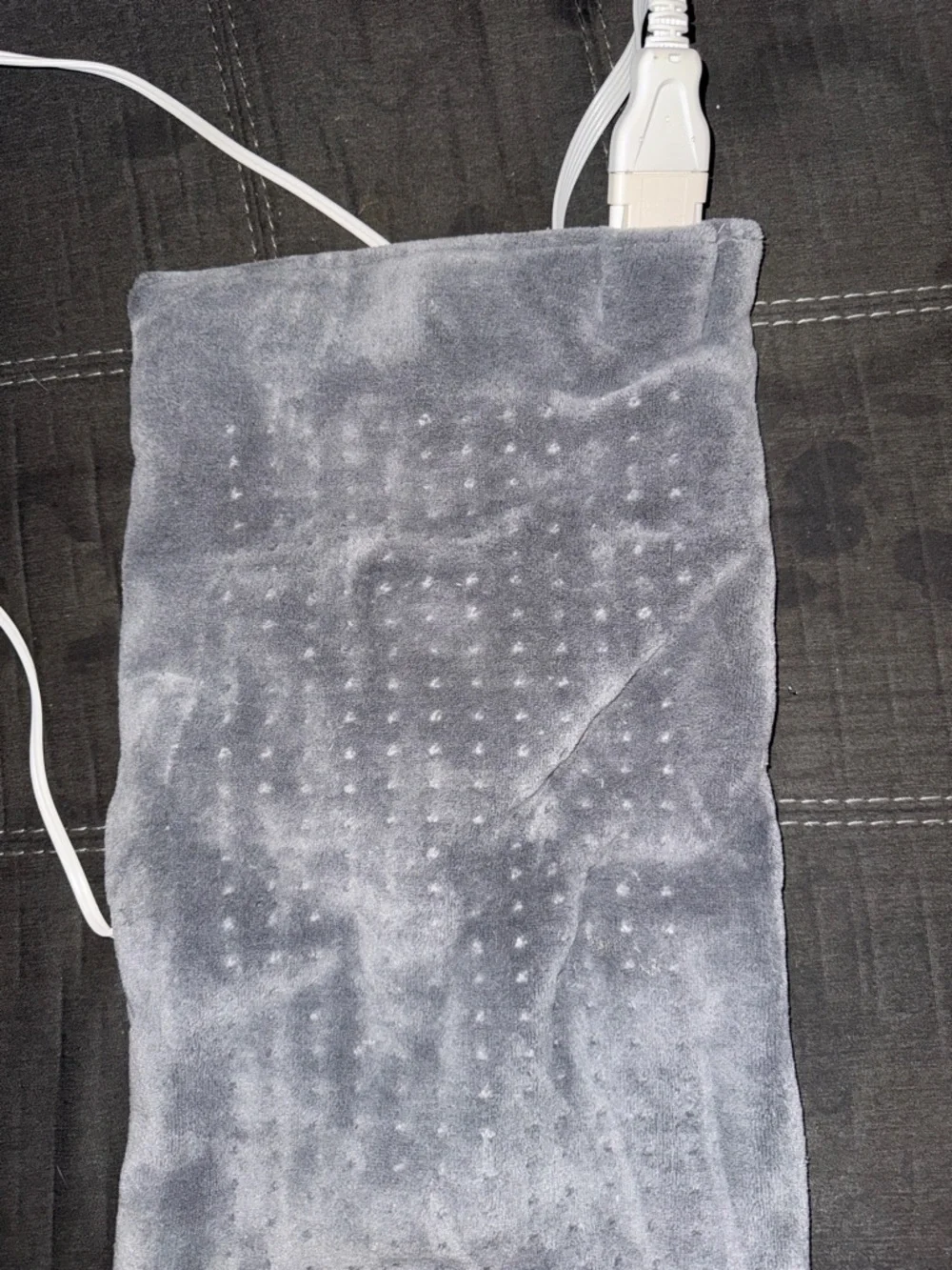Sharper Image Gray Electric Heating Pad